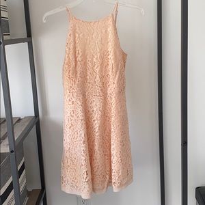 Peach lace dress
